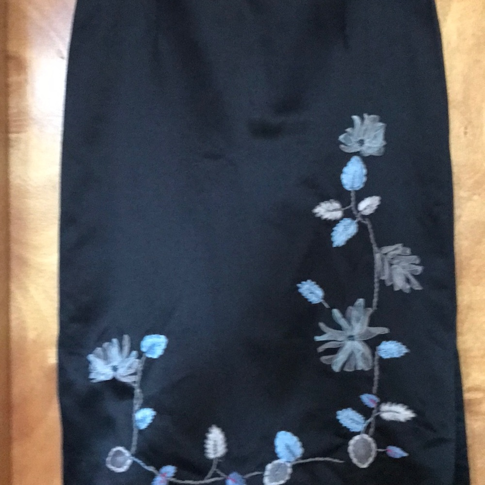 Black satin skirt